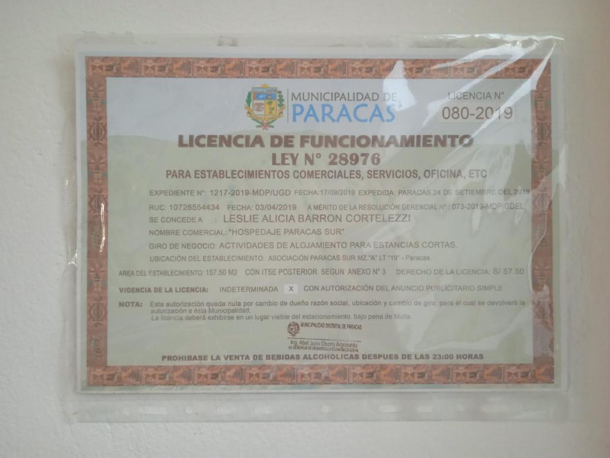 Hospedaje Paracas Sur Kültér fotó